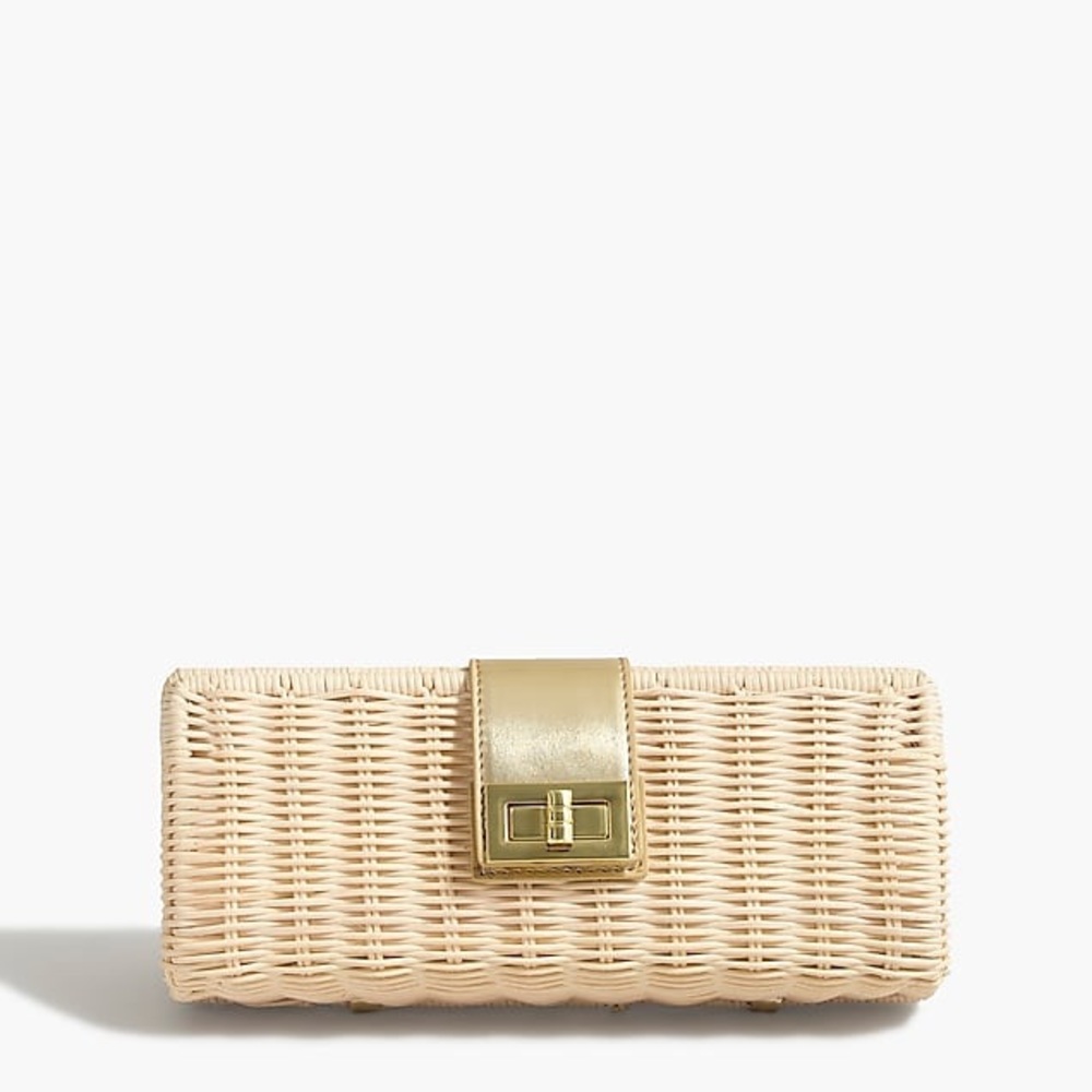 J.Crew Rattan Clutch